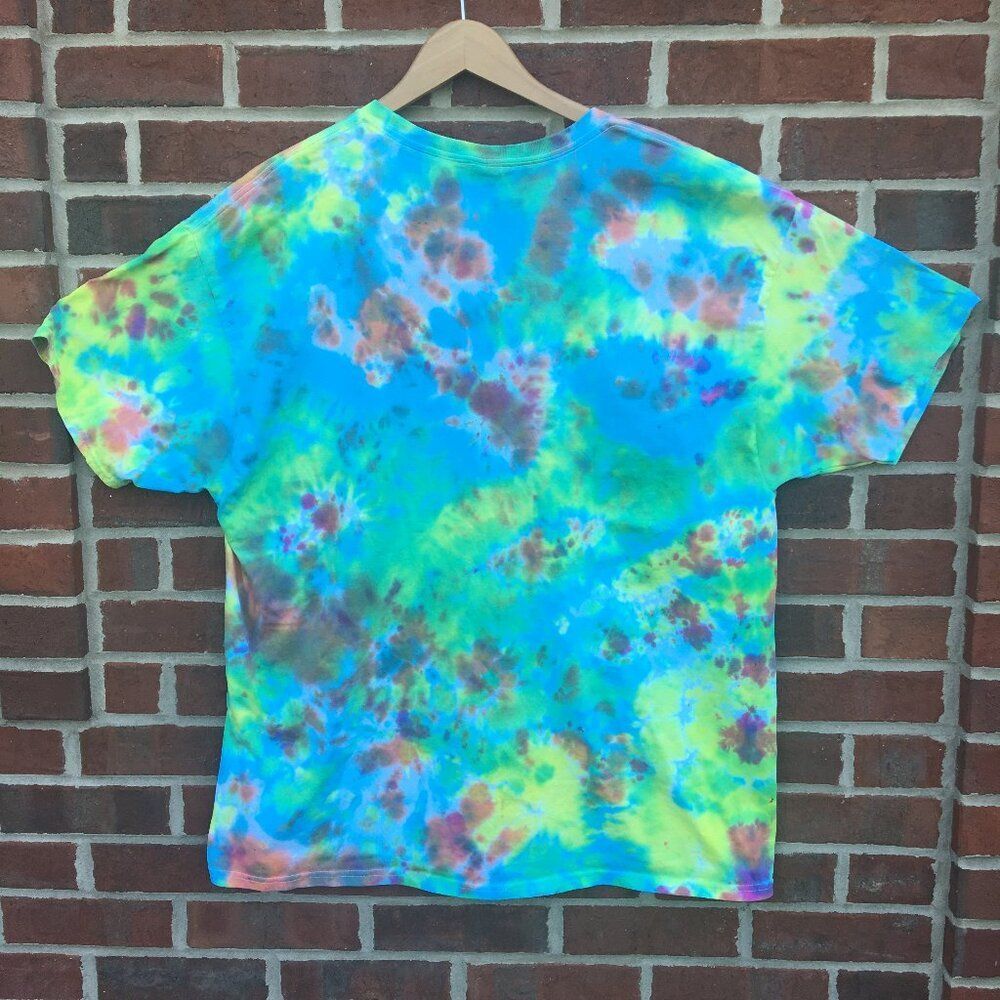 VTG Hanes Tee Shirt Adult Size 2XL Multicolor Tie Dye Hippie Festival Colorful